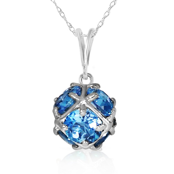 s-l400.jpg 14K. SOLID GOLD NECKLACE WITH NATURAL BLUE TOPAZ